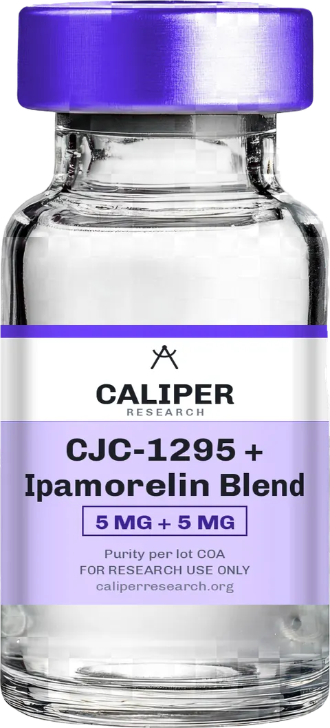 CJC-1295 + Ipamorelin Blend 5 mg + 5 mg research vial — Caliper Research
