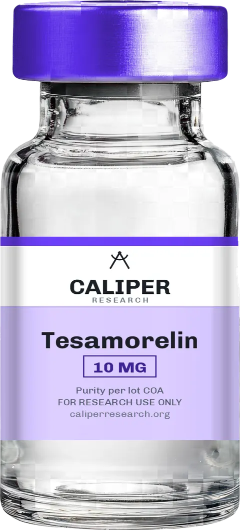 Tesamorelin 10 mg vial research vial — Caliper Research